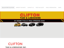 Tablet Screenshot of cliftontaxiservice.com